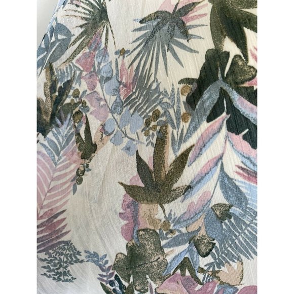 Xhilaration Beach Open Cover Up Kimono Top Women's M/L Floral Tropical Aloha EUC - Picture 10 of 12